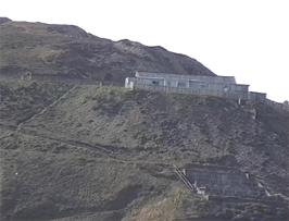 Perranporth youth hostel, perched on the edge of a cliff overlooking the beach
